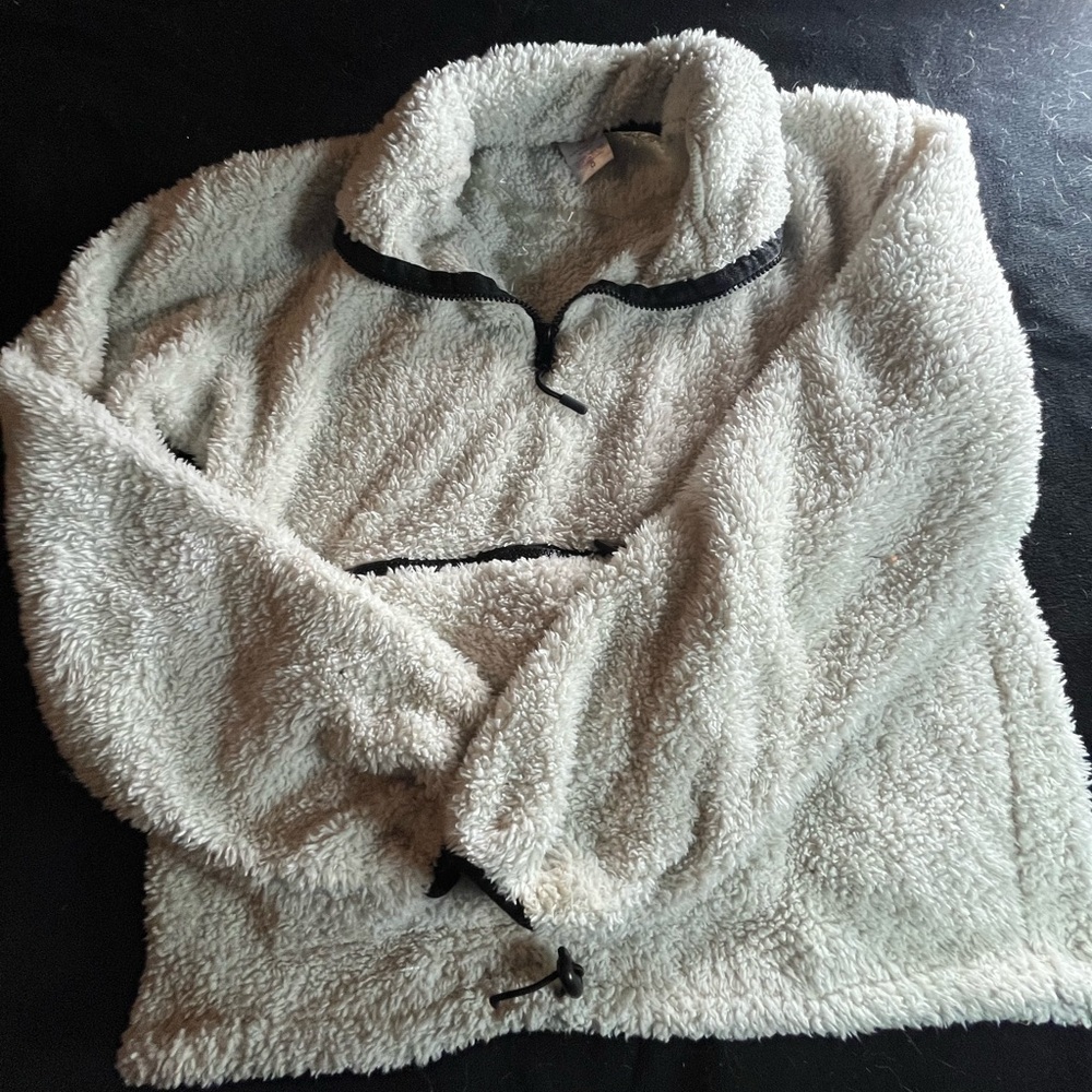 white half zip sweater
